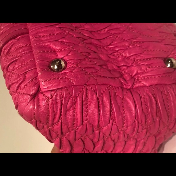 Miu Miu Fuxia Cloquet Napa Leather Shoulder Bag - Picture 5 of 8